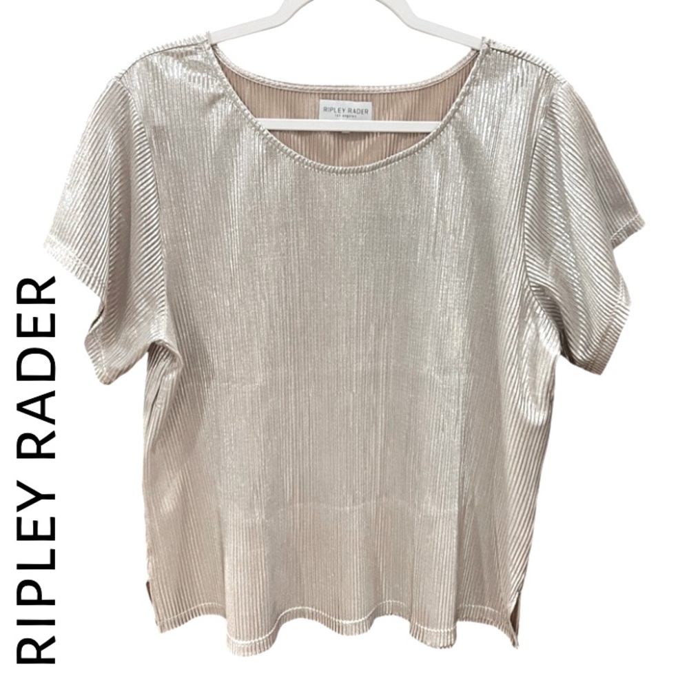 Ripley Rader RARE metallic silver top